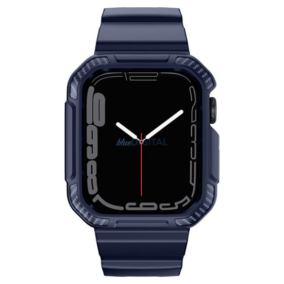 Kingxbar CYF537 2in1 tok és csereszíj Apple Watch SE, 9, 8, 7, 6, 5, 4, 3, 2, 1 (45, 44, 42 mm) kék
