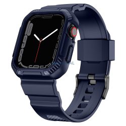   Kingxbar CYF106 2in1 tok és csereszíj Apple Watch SE, 9, 8, 7, 6, 5, 4, 3, 2, 1 (41, 40, 38 mm) kék
