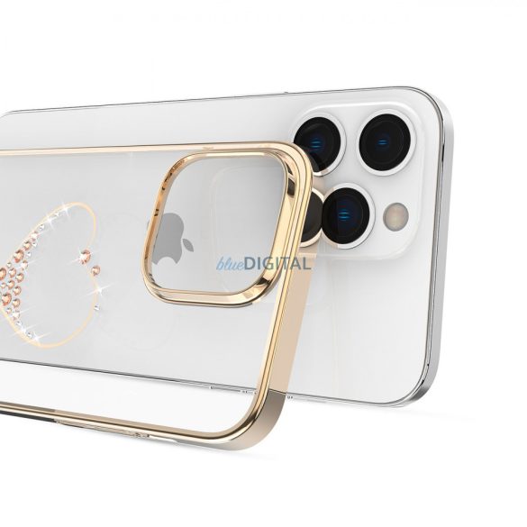 Kingxbar Wish sorozat tok iPhone 14 Plus díszített arany kristályok