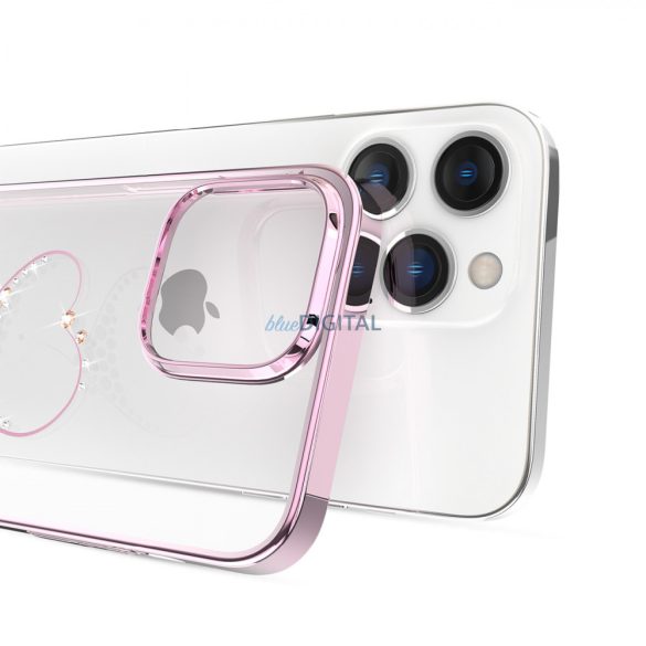 Kingxbar Wish Series tok iPhone 14 Plus díszített rózsaszín kristályokkal díszített tok iPhone 14 Plus