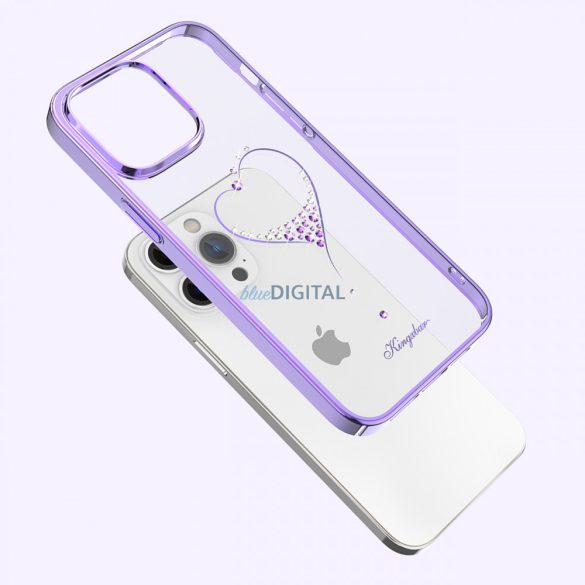 Kingxbar Wish sorozat tok iPhone 14 Pro díszített kristályok lila