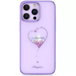   Kingxbar Wish sorozat tok iPhone 14 Pro Max díszített lila kristályok