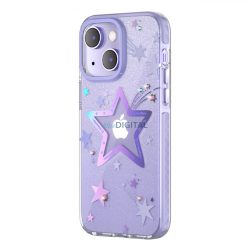   Kingxbar Heart Star sorozat tok iPhone 14 Plus tok hátlap lila csillag