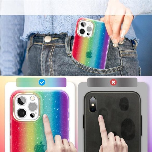 Kingxbar Ombre tok Back tok for iPhone 12 Pro max Multicolour