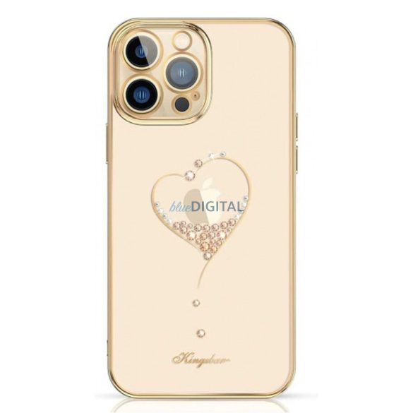 Kingxbar Wish Series szilikon tok Kristályos iPhone 15 Pro - arany