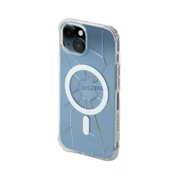   MagSafe Kingxbar PQY Crack Series szilikon tok iPhone 15 - átlátszó
