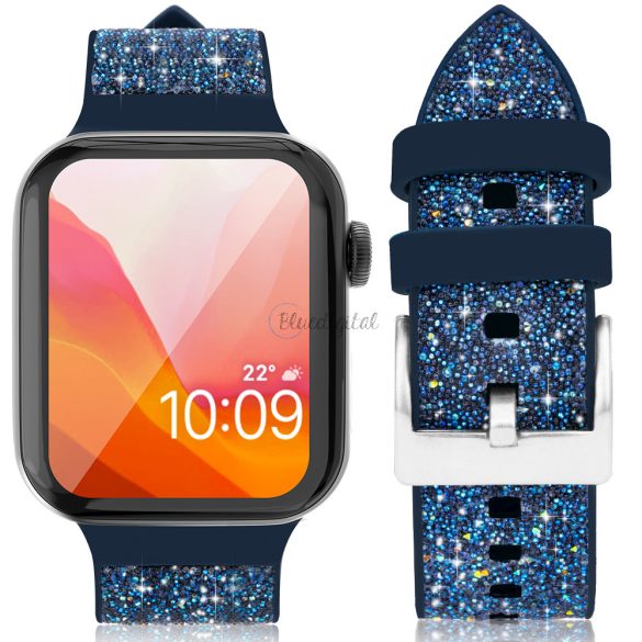 Kingxbar Crystal csereszíj Apple Watch 6 / SE / 5/4/3/2 (40/38mm) kék