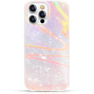 Kingxbar Shell Series Luxury elegáns telefon tok iPhone 13 Pro Pearl-Pink