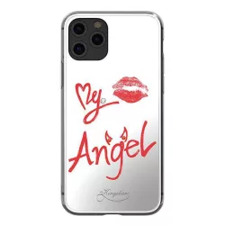   Kingxbar Angel tükör tok díszített eredeti Swarovski kristályokkalkalkal iPhone 11 Pro Max átlátszó telefontok