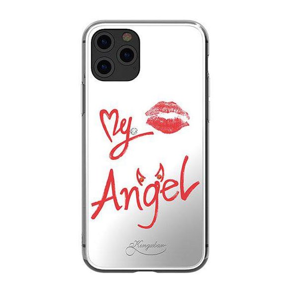 Kingxbar Angel tükör tok díszített eredeti Swarovski kristályokkalkalkal iPhone 11 Pro Max átlátszó telefontok