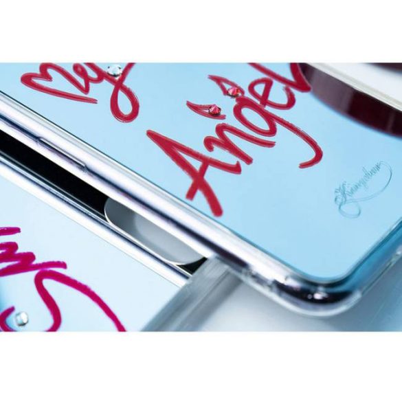 Kingxbar Angel tükör tok díszített eredeti Swarovski kristályokkalkalkal iPhone 11 Pro Max átlátszó telefontok