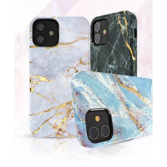 Kingxbar Marble Series-Blue iPhone 12 5.4 ''