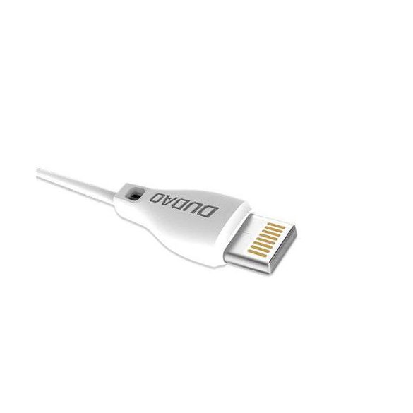 Dudao USB / Lightning adatok töltőkábel 2.1A 2m fehér (L4L 2m fehér) telefontok