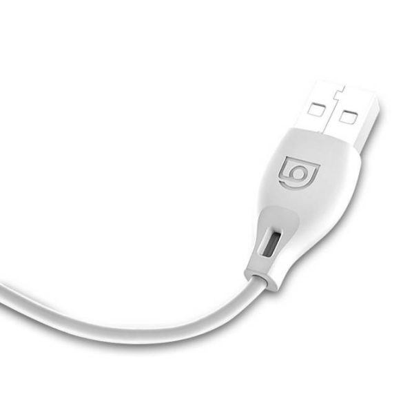 Dudao USB / Lightning adatok töltőkábel 2.1A 2m fehér (L4L 2m fehér) telefontok