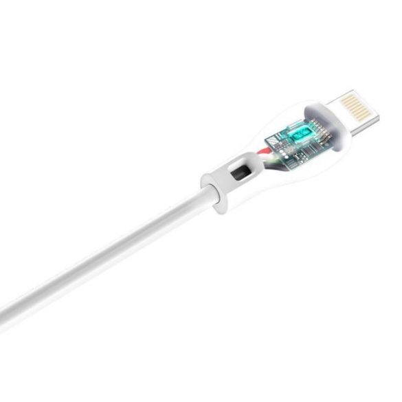 Dudao USB / Lightning adatok töltőkábel 2.1A 2m fehér (L4L 2m fehér) telefontok