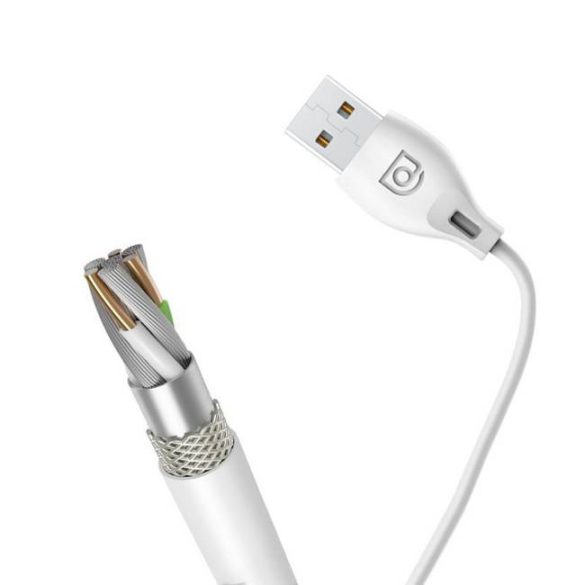 Dudao micro USB töltőkábel 2.4a 2m fehér (L4M 2m fehér)