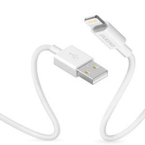 Dudao USB / Lightning adatok töltőkábel 3A 1m fehér (L1L fehér) telefontok