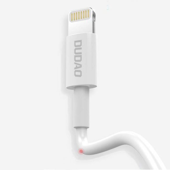 Dudao USB / Lightning adatok töltőkábel 3A 1m fehér (L1L fehér) telefontok