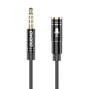 Dudao 4 pólusú 3,5 mm-es mini jack AUX kábel 1m ezüst