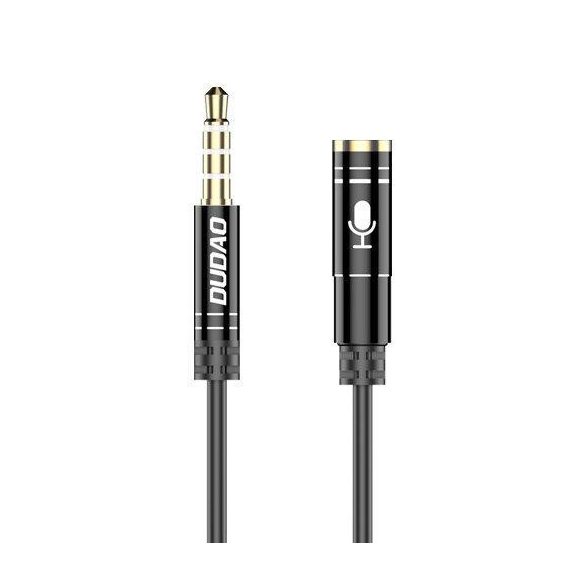 Dudao 4 pólusú 3,5 mm-es mini jack AUX kábel 1m ezüst