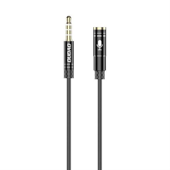 Dudao 4 pólusú 3,5 mm-es mini jack AUX kábel 1m ezüst