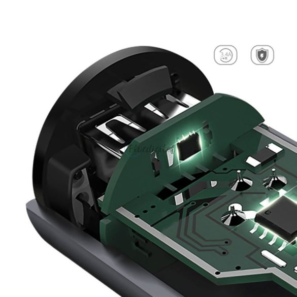 Dudao Car Charger 2x USB 3.4a szürke (R5S szürke)