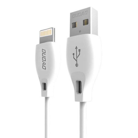 Dudao USB / Lightning adatok töltőkábel 2.1A 1m fehér (L4L 1m fehér) telefontok