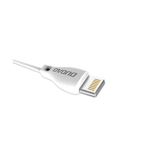 Dudao USB / Lightning adatok töltőkábel 2.1A 1m fehér (L4L 1m fehér) telefontok