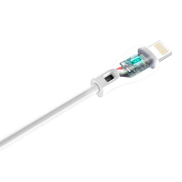 Dudao USB / Lightning adatok töltőkábel 2.1A 1m fehér (L4L 1m fehér) telefontok