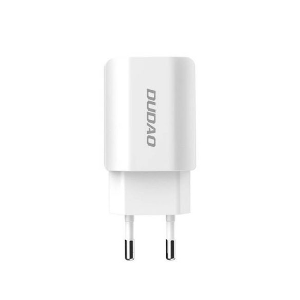 Dudao 2x USB Home Travel EU adapter fali töltő 5V / 2.4a fehér (A2EU fehér)