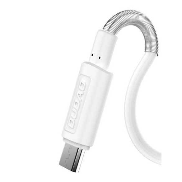 Dudao 2x USB Home Travel EU adapter fali töltő 5V / 2.4a + Lightning kábel fehér (A2EU + Lightning fehér)