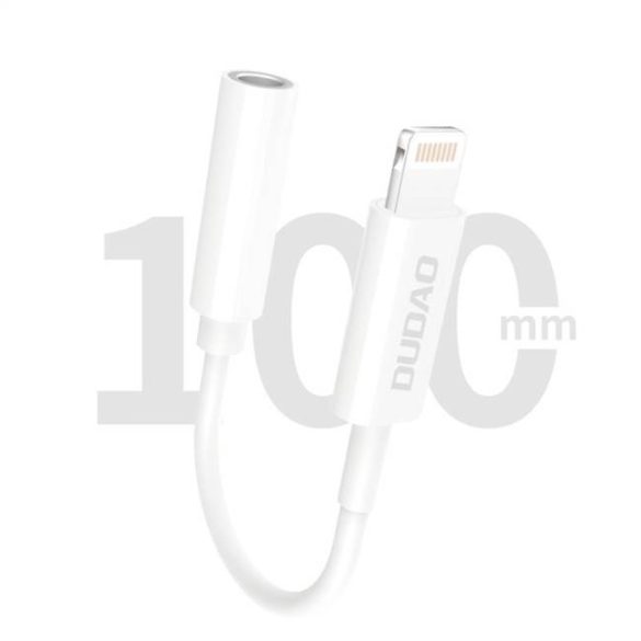 Dudao telefontokter adapter Lightning a fejhallgató-csatlakozóhoz 3,5 mm (anyastény) fehér (L16I fehér)