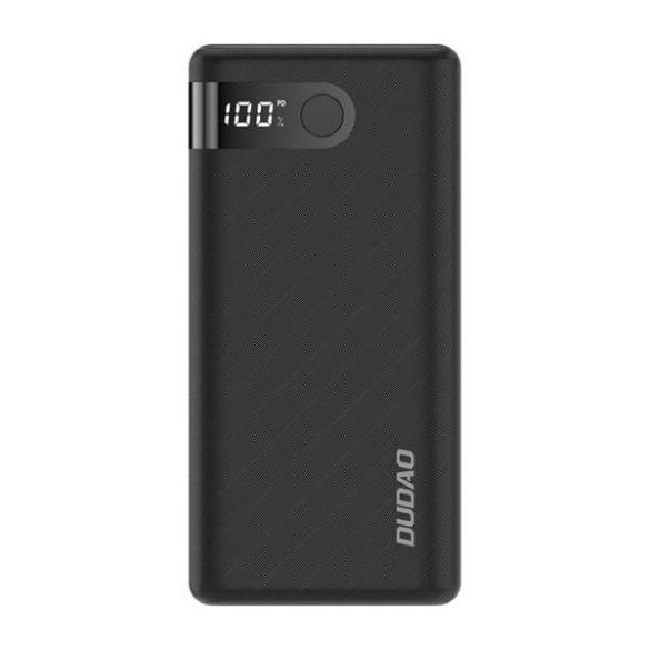 Dudao Power Bank külső akkumulátor 20000 mAh 2x USB / USB Type-c / micro USB 2 A LED kijelző fekete (K9Pro-06)