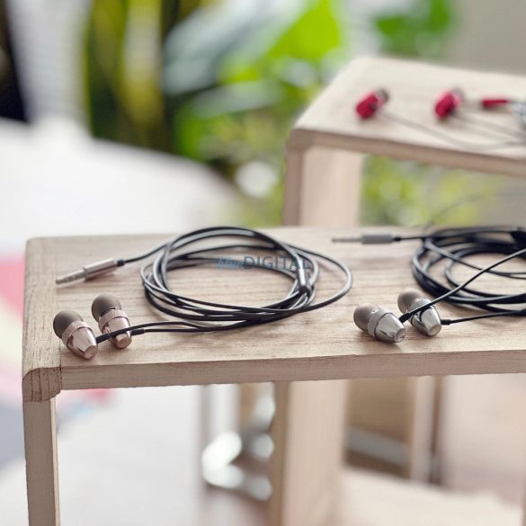 Dudao X2Pro vezetékes fülhallgató 3,5 mm-es mini jack csatlakozóval - szürke