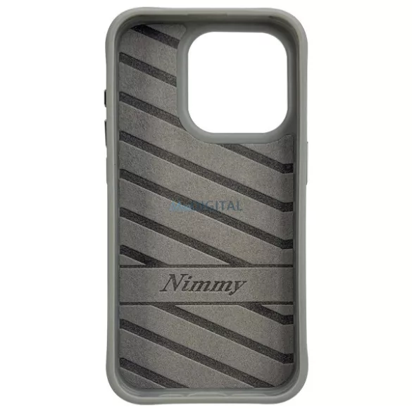 Nimmy Cool&Cute 2.0 medve mintás tok iPhone 15 Pro – szürke