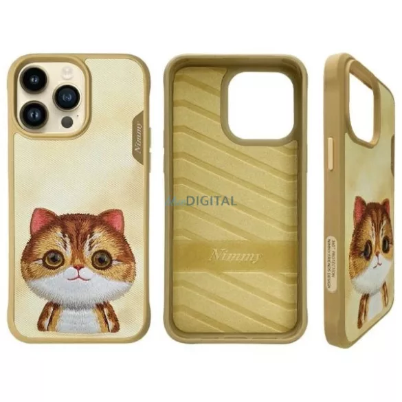 Nimmy Big Eyed Pet 2.0 macskás tok iPhone 15 Pro – zöld