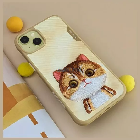 Nimmy Big Eyed Pet 2.0 macskás tok iPhone 15 Pro – zöld
