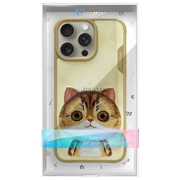 Nimmy Big Eyed Pet 2.0 macskás tok iPhone 15 Pro – zöld