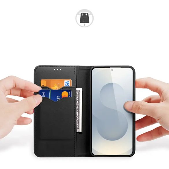 Dux Ducis Hivo könyvtok Samsung Galaxy S25 Edge - fekete
