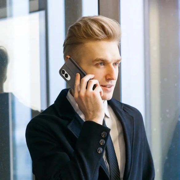 Dux Ducis Hivo könyvtok Samsung Galaxy S25 Edge - fekete