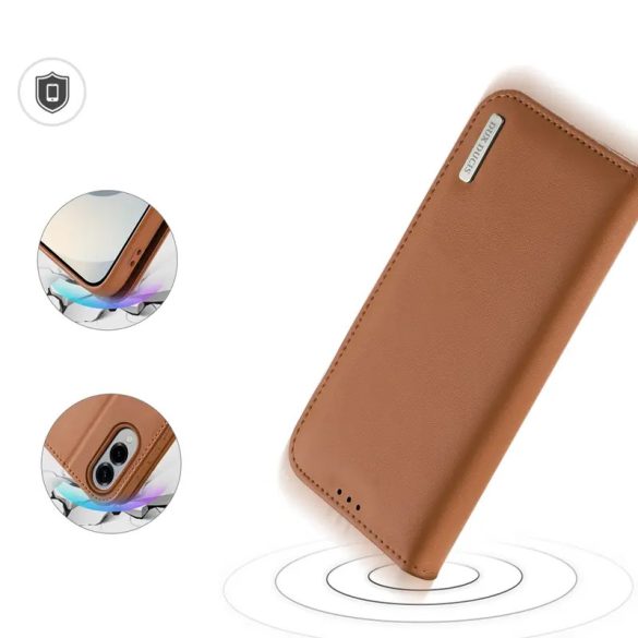 Dux Ducis Hivo könyvtok Samsung Galaxy S25 Edge - barna