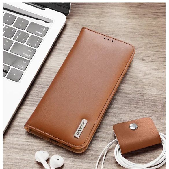 Dux Ducis Hivo könyvtok Samsung Galaxy S25 Edge - barna