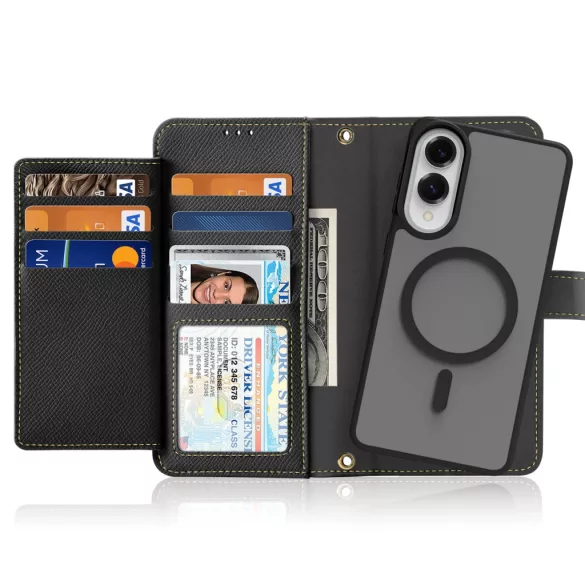 Dux Ducis Lava MagSafe-kompatibilis könyvtok Samsung Galaxy S25 Edge - fekete