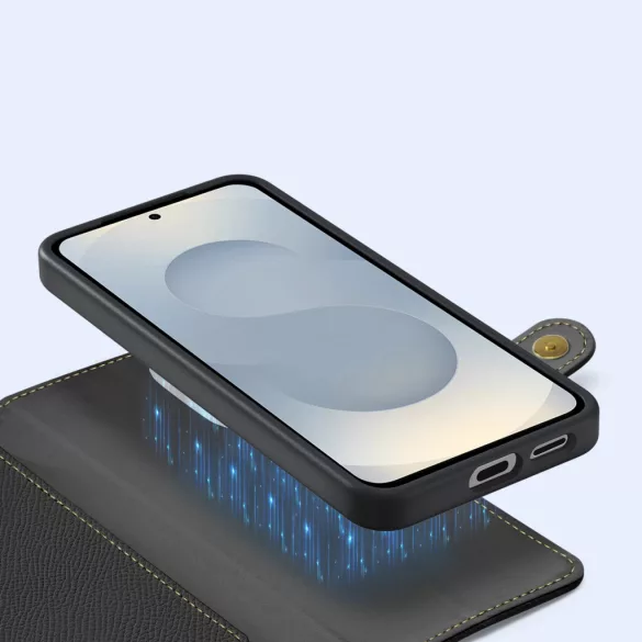 Dux Ducis Lava MagSafe-kompatibilis könyvtok Samsung Galaxy S25 Edge - fekete
