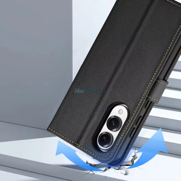 Dux Ducis Lava MagSafe-kompatibilis könyvtok Samsung Galaxy S25 Edge - fekete