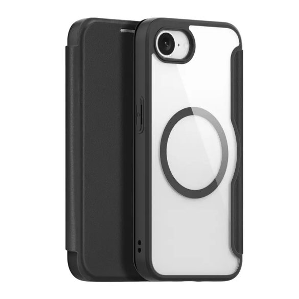 Dux Ducis Skin X Pro MagSafe-kompatibilis könyvtok iPhone 16e - fekete
