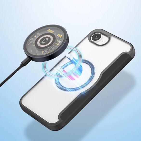 Dux Ducis Skin X Pro MagSafe-kompatibilis könyvtok iPhone 16e - fekete