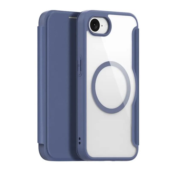Dux Ducis Skin X Pro MagSafe-kompatibilis könyvtok iPhone 16e - kék