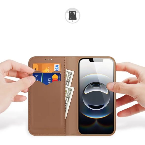 Dux Ducis Hivo könyvtok iPhone 16e - barna