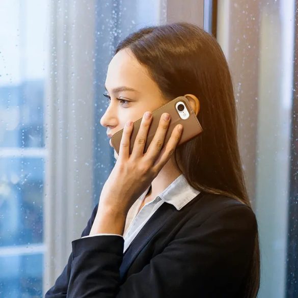 Dux Ducis Hivo könyvtok iPhone 16e - barna